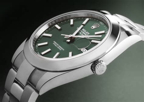 green dial rolex material|rolex date just mint green.